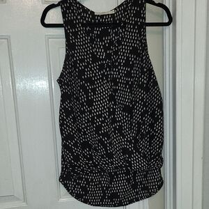 Lush Black and White Patterned Blouse